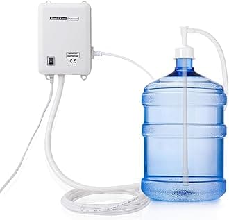 Bottled Water Dispenser Pump System - 20ft 110V AC US Plug Water Dispensing Pump with Single Inlet - Compatible Use with Coffee/Tea Machines, Water Dispensers, Refrigerators, Ice Makers