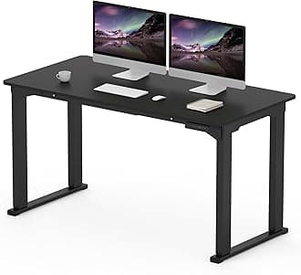 SANODESK 4-Leg Standing Desk, Electric Height Adjustable Desk with Memory Presets for Home Office, Stand up Desk Computer Workstation, 55x28 Inches Black