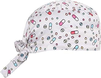 - Printed Satin Scrub Cap Unisex with Sweat Band