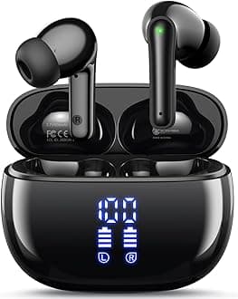 Wireless Earbuds, Bluetooth Headphones with LED Display Charging Case