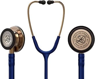 MDLS LIFE STRONG Excellent lll Rose Gold Finished Dual Side Stethoscope For Doctors/Nurse Acoustic Stethoscope (Navy Blue)