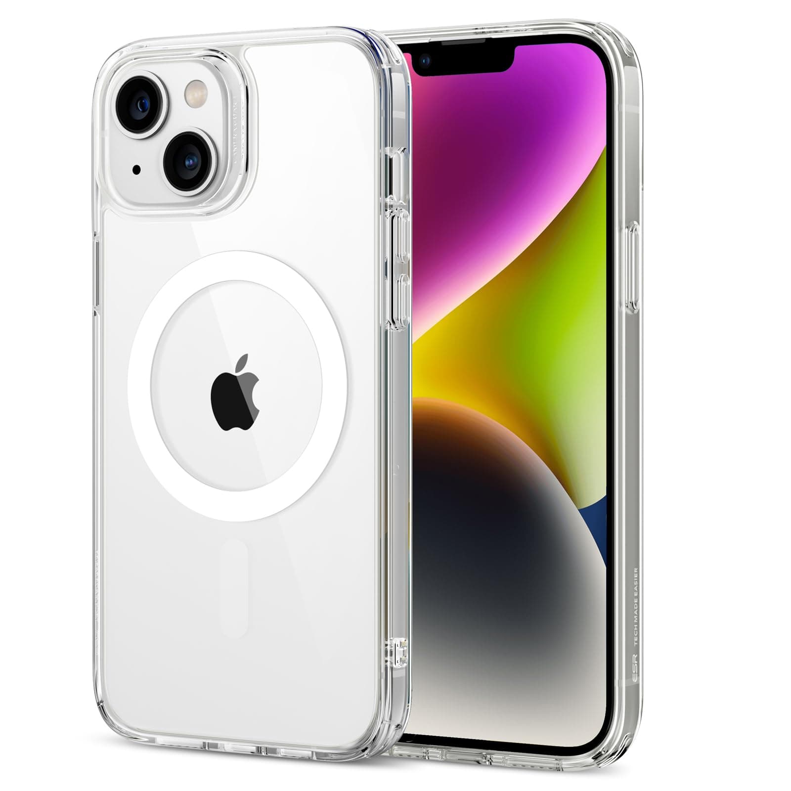 ESR for iPhone 12 Case/iPhone 12 Pro Case, Compatible with MagSafe, Scratch-Resistant Back, Grippy Protective Frame, Magnetic Phone Case for iPhone 12/12 Pro, Clear