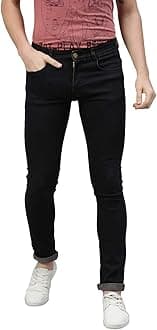 Urbano FashionMen's Slim Fit Washed Jeans Stretchable