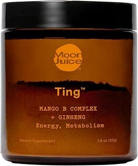 Moon Juice Ting - Vitamin B Complex Powder Supplement - Methylated B12, Folate, Ginseng, L-Glutamine & B Vitamins, Caffeine Free Energy & Digestion Support, Sugar Free, Mango, 1.8 oz, 25 Servings