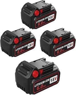 4Pack 18V Battery Replacement for Milwaukee M18 Battery 6.0Ah, Baterias Compatible with Milwaukee 18V Battery Tools and Charger