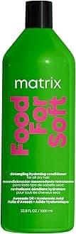 Food For Soft Conditioner For Color-Treated, Dry and Brittle Hair - Moisturizes, Softens & Smooths, With Avocado Oil & Hyaluronic Acid, Vegan. 33.8 Fl Oz