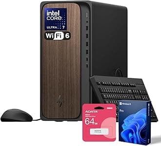 - OmniDesk(Envy Next Brand) M03 Premium Business Next Gen AI PC Desktop, Intel Core Ultra 7 265, 16GB DDR5 RAM, 1TB SSD, W11P, USB-C, Wi-Fi 6, Wired KB & Mouse, Bundle with ADATA 64GB USB Flash Drive