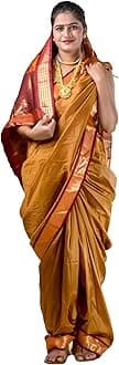 KALAPURIWomen's Ready To Wear Nauwari Pink Color Silk Saree | Without Blouse Piece | For Festivals, Ocassions & Parties