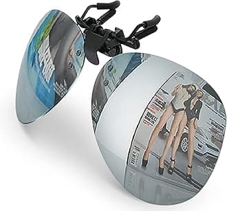 Polarized Clip on Flip up Rimless Sunglasses Over Prescription Glasses for Men Women Driving Fishing Traveling