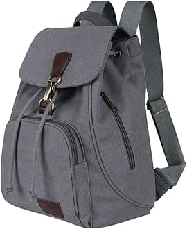 Canvas Fashion Backpacks Purse Casual Outdoor Shopping Daypacks Sports Rucksack Hiking Travel Multipurpose Bag Gray