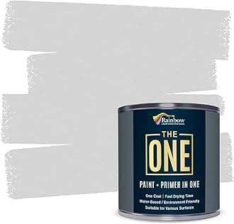 THE ONE All-In-One Paint & Primer - Light Grey Satin, 2.5 L | Multi-Surface 1 Coat Formula | Easy Indoor & Outdoor Decorating for Home & Garden Walls, Floors & Furniture | Water-Based & Low VOC