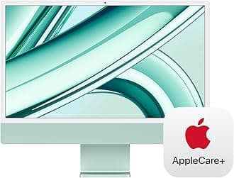 Apple 2023 iMac All-in-One Desktop Computer with M3 chip: 8-core CPU, 10-core GPU, 24-inch Retina Display, 512GB SSD Storage. Works with iPhone/iPad; Green With AppleCare+ (3 Years)