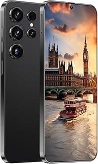 Unlocked Phone A23 Ultra Android Smartphone 8-core 8GB+128GB Cell Phone 7-inch HD Screen Unlocked Phone 50MP+24MP Camera 6800 mAh Battery 4G Dual SIM (Titanium Black)