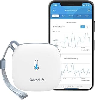 GoveeLife Smart Hygrometer Thermometer, WiFi Temperature Monitor H5179, Humidity Sensor with App Alert, 2 Years Data Storage Export, Wireless Room Thermometer Indoor for Home, Greenhouse, RV