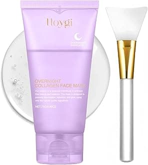 Collagen Night Wrapping Peel off Mask, Overnight Wrapping Pack, Lifting and Tightens Skin, Reduces Sagging, Hydrolyzed Korean Glow SKin Collagen Tear-Off Mask, Hydration & Elasticity