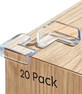 Pack of 20 Silicone Corner Protectors | Baby Proofing Edge & Corner Guards for Sharp Edges, Table, Bed & Furniture | Child Safety Cushion for Baby Proofing - Pack of 20