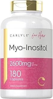 Carlyle Myo-Inositol Supplement for Women | 2600mg | 180 Capsules | Extra Strength | Non-GMO, Gluten Free
