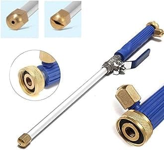 Deep Jet Power Washer Wand Extendable Garden Sprayer Attachment with Water Hose Nozzle for Glass Cleaning, Foam Cannon Car Window Washer, 2 Tips
