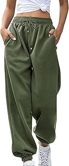 Womens Casual Joggers Cotton Sweatpants,Women Solid Color Trendy Athletic Pants,High Waisted Cute Sport Clothes