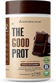 The Good Prot – 1 kg (Chocolate) | 22 g Protein per Serving | No Artificial Flavours | Plant & Whey Protein Blend | Naturally Sourced Protein for Strength & Recovery