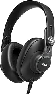 Pro Audio K361 Wired, Over-Ear, Closed-Back, Light Weight, Foldable, Professional Recording Studio Headphones, Studio Monitor Mixing, Podcast, DJ Stereo Headsets, Black