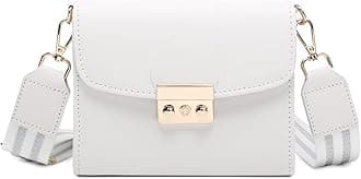 Dasein Women Small Crossbody Bag Designer Evening Bag Clutch Purse Handbag for Wedding/Prom/Party with Double Chain Strap, Z Guitar Stap White, M