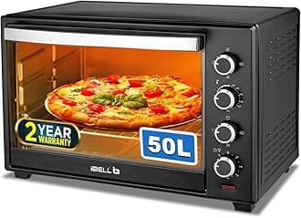 - iBELL EO50LGDLX Otg 50 Litre,Convection Oven Toaster Griller With Motorized Rotisserie,Multiple heating modes,2000 Watt (Black),2000 Watts,50 Liter