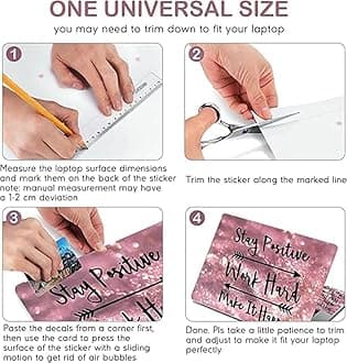 Full Laptop Skin Stickers HD Quality Sticker for Laptops Upto 15.6" Compatible with Apple/Dell/HP/Lenovo/Acer/Asus/Sony (Dustproof|Waterproof|Scratchproof|Reusable) - Women BW FL