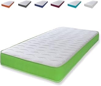 eXtreme comfort ltd Cooltouch Colours Green Double Mattress - 135x190cm, 18cm deep. Memory Foam and Coil Spring Hybrid, Plush Comfort, UK Made Mattress in a Box