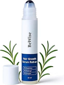 BeWise 3% Rosemary Hair Growth Serum (Roll On ) | Prevents Hair Fall & Stimulates Follicles for Thicker & Stronger Hair | 25ml