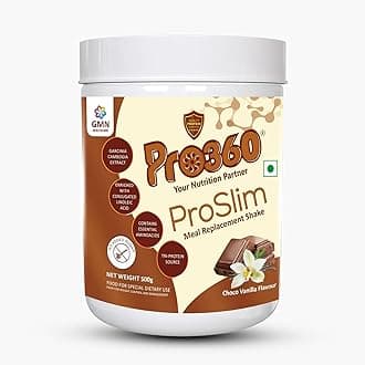 ProSlim 500g Meal Replacement Shake Protein Powder Supplement for Men & Women | Dietary Supplement for Weight Management |No Added Sugar| | Choco Vanilla Flavor