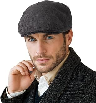 Classic Solid Flat Cap Newsboy Hats for Men Cabbie Driving Scally Adjustable