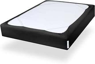 Box Spring Cover Twin Size with Smooth and Elastic Woven Material, Wrinkle & Fading Resistant, Washable, Dustproof, Black.