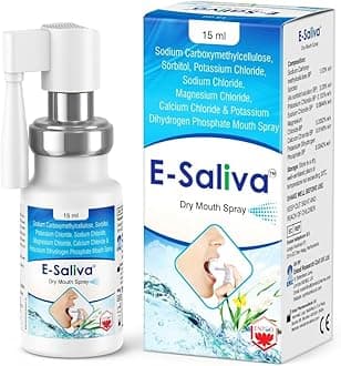 E-Saliva Dry Mouth Spray - Instant Dry Mouth Relief & Long-Lasting Hydration - Hydrating Formula with Long-Lasting Effect - Oral Hydration and Comfort for Dry Mouth - Natural Flavour 15ml (Pack of 1)