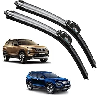 CARNYX Frameless Windshield Wiper Blades, Front Car Wipers Set of 2, Noise-Free, Durable Performance Compatible with (Tata Safari (D-26,P-20))