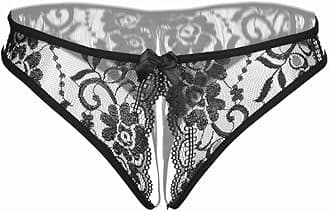 SLITHICEWomen Sexy Floral Lace Briefs with Cute Bow Center