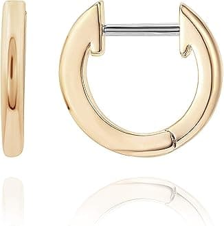 PAVOI14K Gold Plated Cuff Earrings Huggie Stud | Small Hoop Earrings for Women