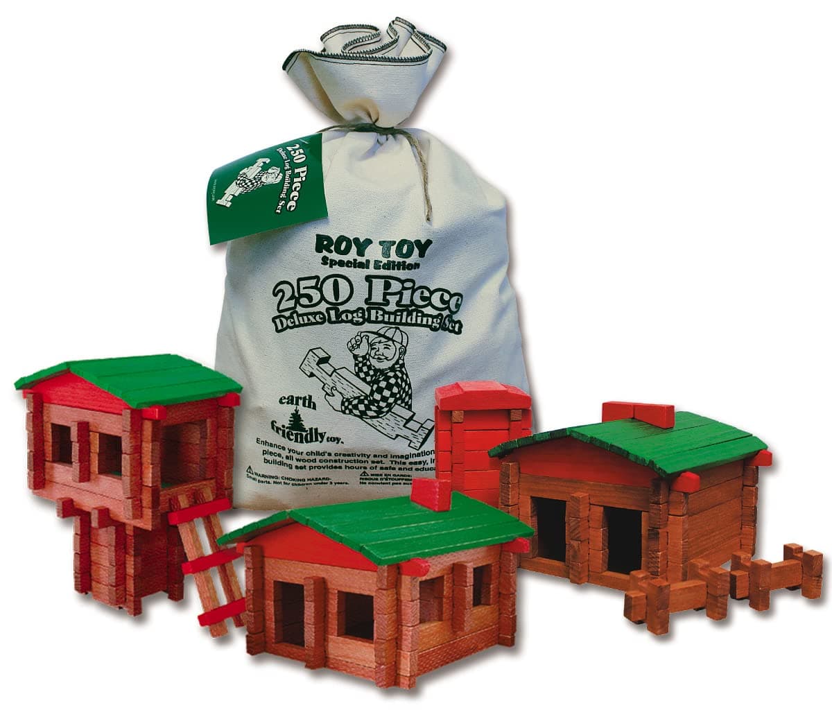 Deluxe Set(250 Piece Deluxe Log Building Set)