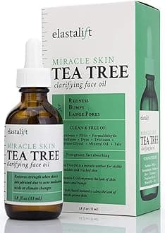 Elastalift (50ml) - 50ml Tea Tree Oil for face with Witch Hazel. Clarifying Tea Tree Face oil helps with Redness, Bumps, and Large Pores. (50ml)
