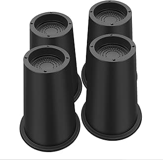 Bed Risers 8 Inch Heavy Duty, Round Furniture Risers for Bed Desk Table Sofa Couch，Bed Lifts Risers, Support up to 6000 Lbs(4 Pack Black)