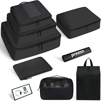 prezonPacking Cubes for Travel | 10 Set, 8 Set |Durable Luggage Organizer 4 Size(Extra Large, Large, Medium, Small),Comprehensive Cubes for Toiletry,Underwear, Shoe,Travel Essentials,Efficient Women GiftsGlobal Recycled StandardGlobal Recycled StandardGlobal Recycled Standard