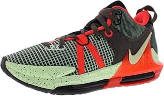 Men's Basketball Shoes, Size 7.5, Black/Bright Crimson/Crocodile/Barely Volts, 12.5 Women/11 Men