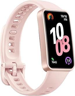 HUAWEIBand 10 Smartwatch up to 14 Days Battery Life iOS Android Average Sleep HRV Sleep Insights with an AI-Powered Fitness Monitoring Tracker Sleep Breathing (Durable Polymer case, Pink)