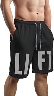 hotfits Men's Black Cotton Gym Regular Shorts-Lift