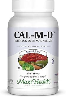 - 4-in-1 Calcium 1000mg with Vitamin D3 - Calcium Supplement for Women and Men with Vitamin K2 D3 1000 IU - Extra Strength Calcium Citrate for Bone and Heart Support (120ct)