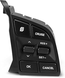 HUSUKU Steering Wheel Cruise Control Switch Right Side Compatible with Hyundai Tucson 2015 2016 2017 2018 2019 Replace 96720-D32004X 96720-D3200