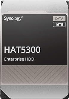 [HDD for NAS] Synology HAT5300-16T [16TB 3.5" SATA 7,200 rpm / Enterprise Grade HDD (MTTF 2.5 million hours) / 5 year warranty