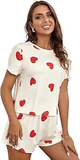 SMOWKLY Cotton Blend Printed Nightsuit||Everyday Nightsuit||Night Dress||Shorts Set||Pajama Set for Women