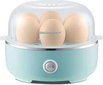 EGC115M Electric Egg Cooker 7 Eggs, Soft, Medium, Hard with Auto Shut-Off, Measuring Cup Included, BPA-Free, Retro Mint