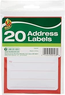 Brand To/From Pressure-Sensitive Address Mailing Labels, 20 Label Pack (280048),White